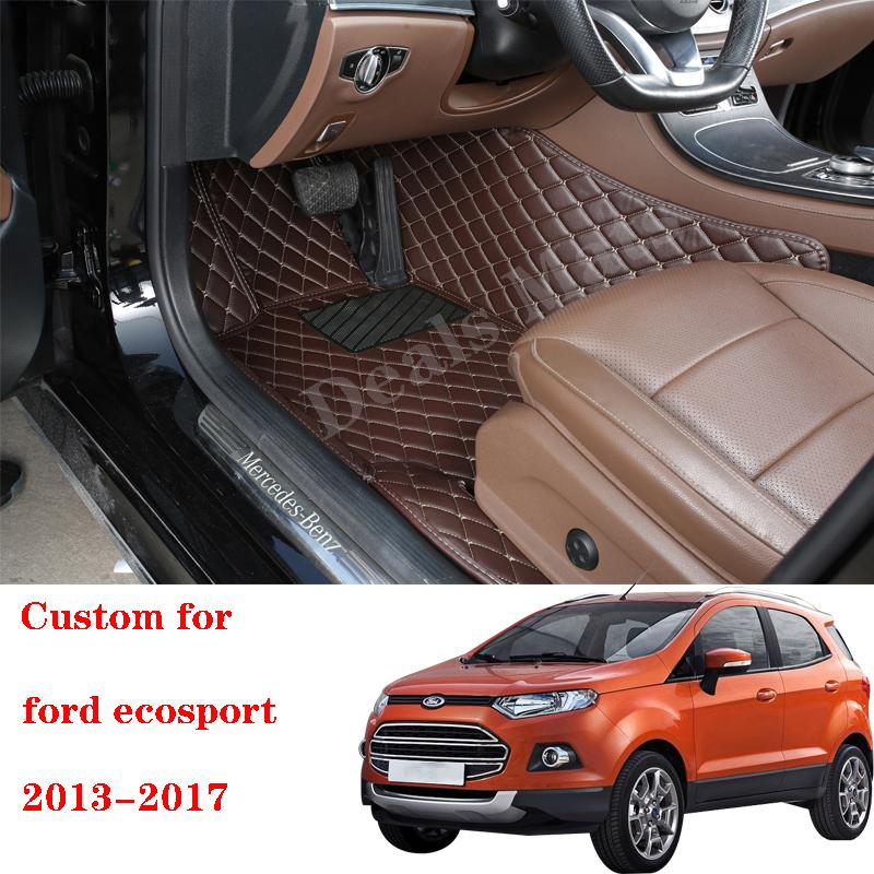 

Автомобильные коврики для Ford Ecosport 2013 2014 2015 2017 изготовленные на заказ водонепроницаемые кожаные детали интерьера коврики для ног