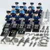 Black City Doll 1611 Police Figurine Children Assembled Building Block Toy Weapon Accessories