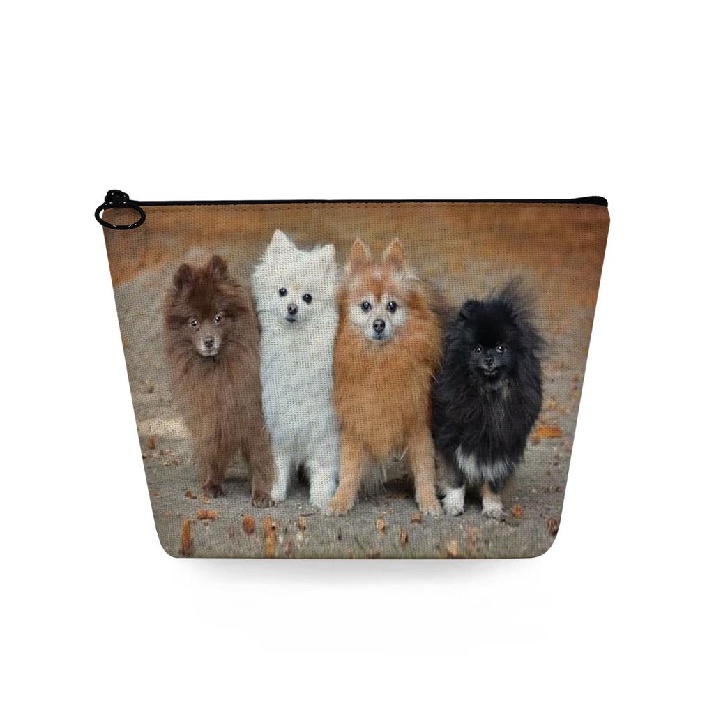 Women Dog Print Cosmetic Bag Toiletries Organize Travel Storage Case 6783