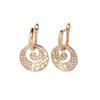 Rose Latest Fancy Stylish Copper Zircon Bali Earrings for Women and Girls