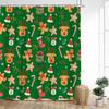 Kreslený Vánoční Sprchový Závěs Legrační Sněhulák Santa Claus Los Vánoční Stromky Nový Rok Dětské Koupelnové Závěsy Koupelnová Dekorace S Háčky