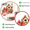 Holiday Atmosphere Wall Art Christmas Bird Sticker, Watercolor PVC Decal, Waterproof Winter Glass Stickers Theme Window Cling for Doors And