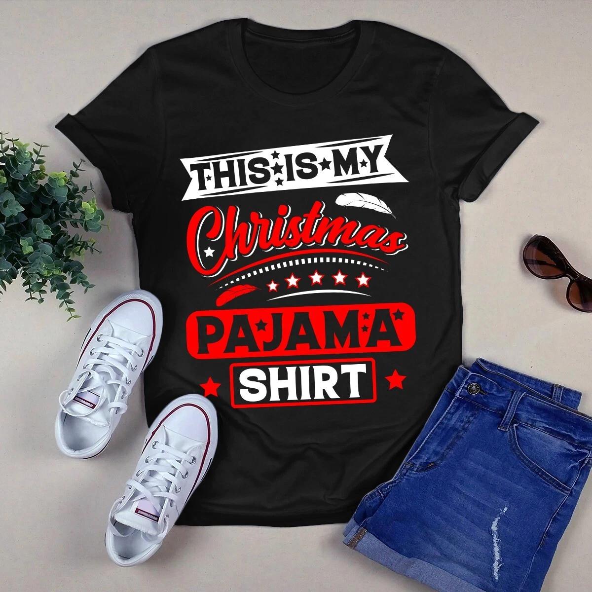 This Is My Christmas Pajama Men s and Women s T-shirts Xmas Gift Men s and Women s T-shirts S