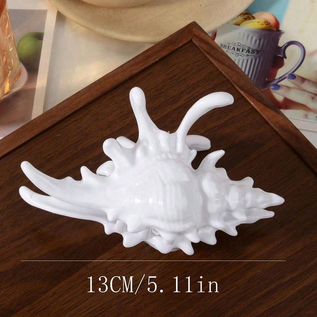 White Seashell Hair Claw Clip for Women, Large Conch Hair Clamp, Beach Vacation Hair Accessory, Perfect for Summer Hairstyle & t