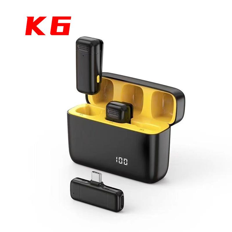 Microfon lavalieră wireless K1/K9/K6 cu Plug-and-Play și reducere a zgomotului pentru streaming live