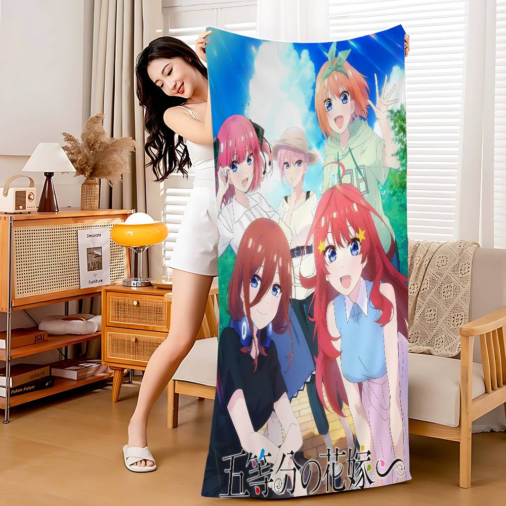 Anime Q-Quintessential Quintuplets Microfiber Beach Towel Absorbent Quick dry Soft Yoga Swimming Resort Mountain Climbing Towel