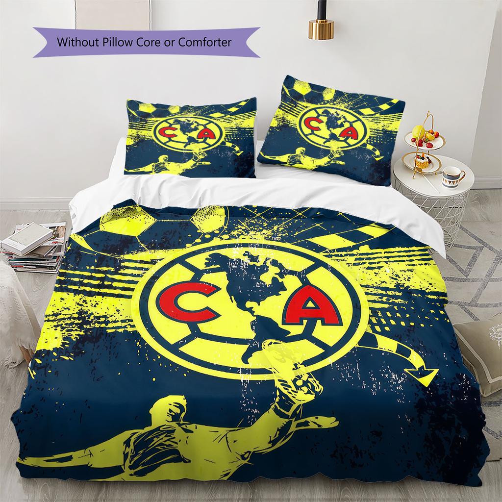 Club America Pattern Bedding,Quilt Set Quilt Cover Pillowcase Home Birthday Gift(1 * Duvet Cover + 2 * Pillowcase, Without Core)