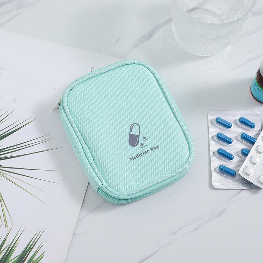 Portable Mini First Aid Bag Empty Small Size Travel Medicine Pouch Zippers Handy Pills Pocket for Travel Home Use