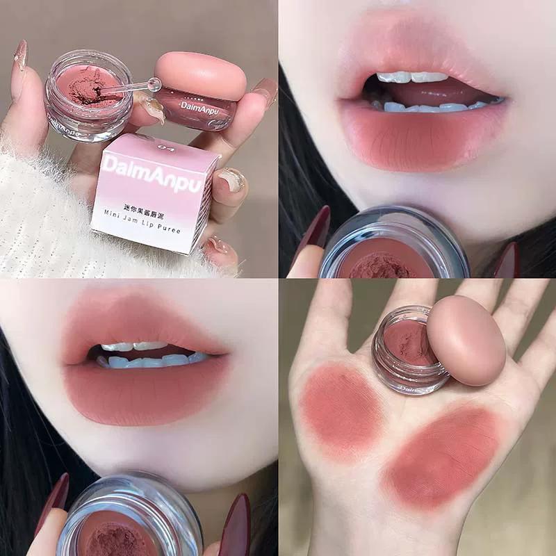 I Have Found the Sharp Tool for White Lips! White Lip Mud Canned Lipstick Matte Matte Lip Glaze Plain Non-Stick Cup