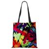 Abstract Art Print Shopping Bags Women Folding Reusable Customize Tote Shoulder Bag Canvas Casual Groceries Handbags 2022