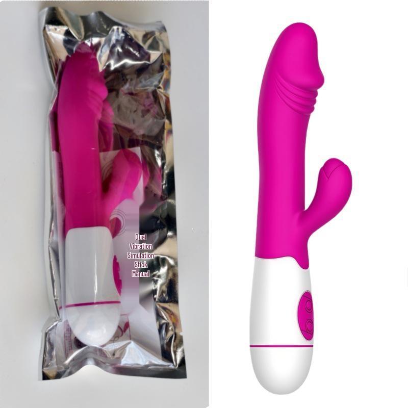 Dual-Action Silicone Vibrator with Variable Frequencies for G-Spot and Massage Stimulation
