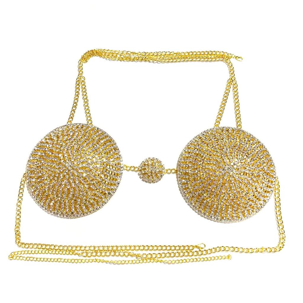 Kamínková vícevrstvá bikiny hrudní řetízka - Luxusní křišťálový tělový doplněk