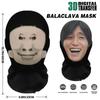 3D Mr. Bean Mask Funny Face Printed Head Scarf Famous Person Ice Silk Sunscreen Head Mask Halloween Cosplay