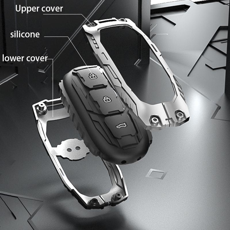 For LIXIANG L9 L8 L7 L6/MEGA MAX ONE Car Special Protective Case Buckle Galvanized Alloy Silicone Car Key Cover Case accessories