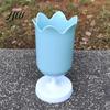 Textured Pen Holder Tulip Cute Desktop Organizer for Girls Students Smooth Surface Multi-Function Pencil Cup Desk Decor Home Office Wear-resistant