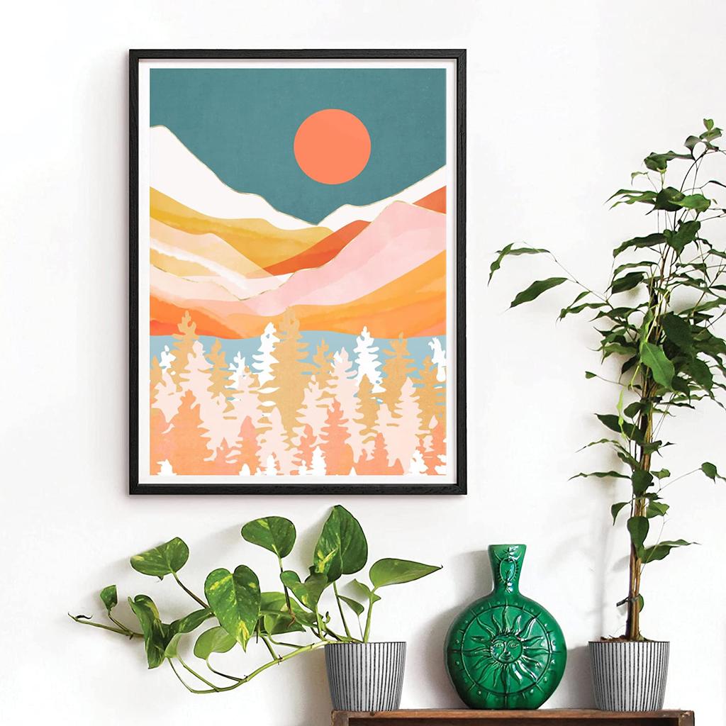 5D Diy Diamond Painting Sunset Oil Painting Cross Stitch Set Full Diamond Embroidery Mosaic Art Picture of Rhinestones Decor Gift