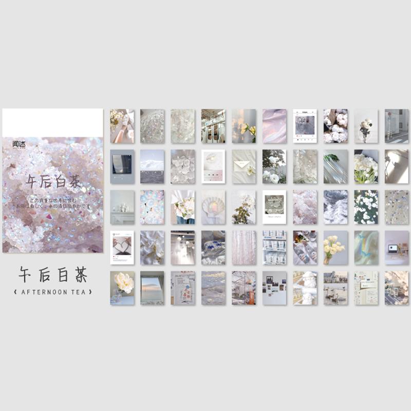 50pcs Craft Vintage Scrapbooking Paper Kawaii Art Junk Journal Deco Sticker Natural Collection DIY Material Paper