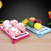 Double-Layer Rectangular Tea Tray with Cup Holder for Living Room or Tea House