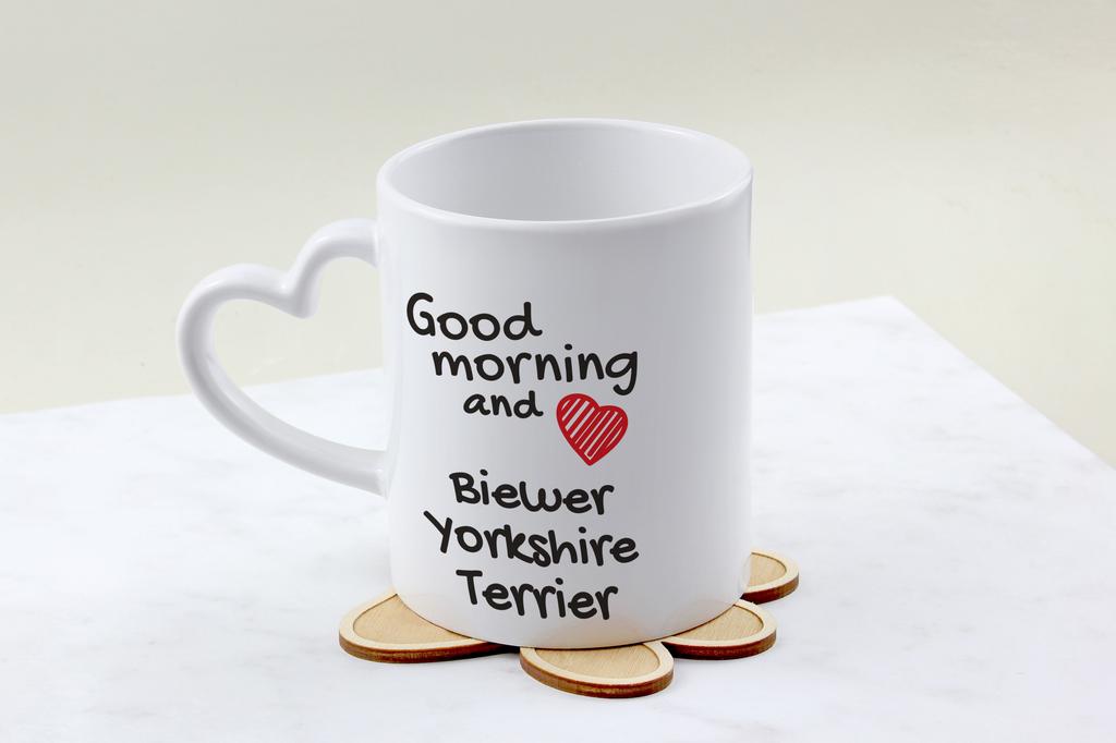 Biewer Yorkshire Terrier - Cup with a Dog, Adorable Cup with a Heart-shaped Handle, Universal Gift from the Art-Dog Brand