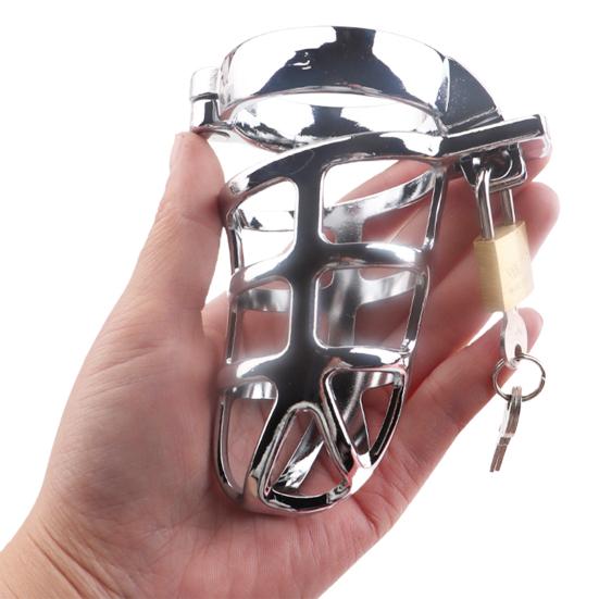 Penis Chastity Device Polishing Meticulous Workmanship Stainless Steel Male Chastity Device Belt for Sex