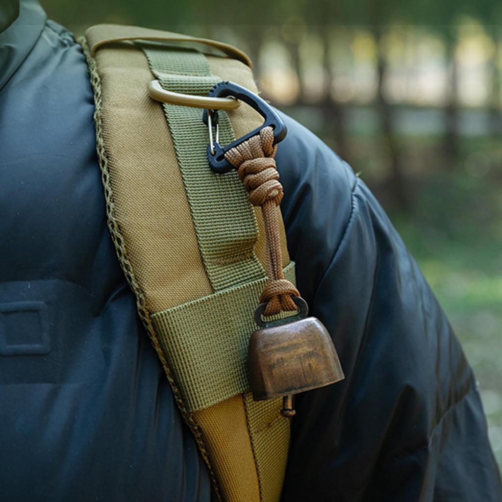 Bärenglocken zum Wandern Anti-Verlust-Glocke Wildtier-Warnung Kuhglocke Mit Lanyard und Karabiner für Wandern Camping Rucksacktouren Outdoor