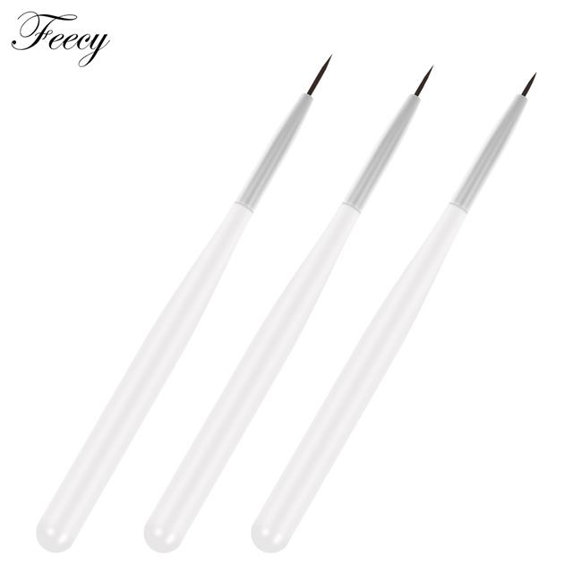 3pcs UV Gel Brush Liner Painting Pen for Manicure Drawing Carving Pen Acrylic Nail Art Line Tips Brushes Pencel Nail Art Tools
