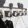 MDNG No-Drill Deer 8-Hook Wood Wall Coat Rack