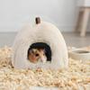 Hamster House Pet Plush Winter Warm House Detachable Hook Inner Pad Hamster House Plush Bed For Resting Playing Sleeping