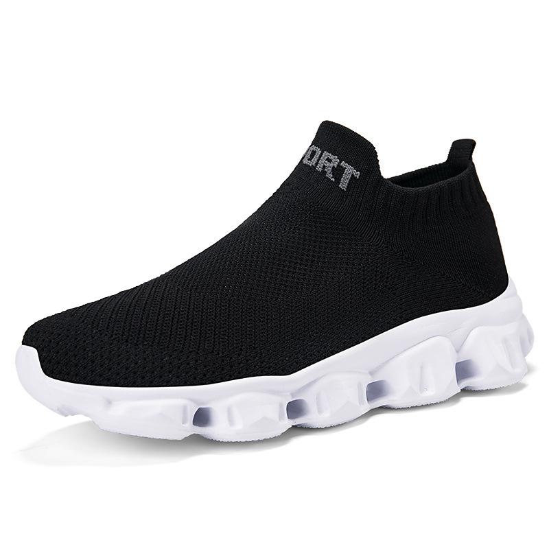Large size women's shoes breathable casual sports shoes women's light soft foot cover couple shoes lazy shoes fly-woven socks shoes