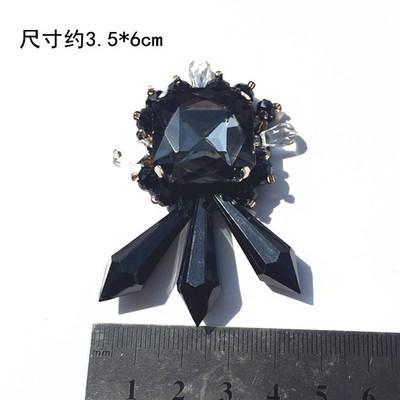 Fan Flower Rhinestone Beaded Patches Perle Pour Coudre Vetement Applique Sew On Patches for Clothes Bordados Para Costura
