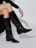 Blanc Sur Blanc Iris Boots Black