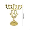 62KD Stylish & Exquisites Hanukkah Candlestick 7Branch Fit All Standard Artistic Holder for Table Centerpiece