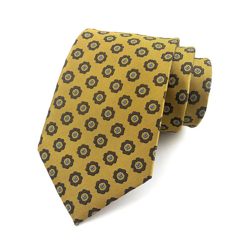 New Men's Classic Floral Dot Tie Luxury 8cm Jacquard Neck Tie Necktie For Men Business Wedding Party Daily Wear Accessory
