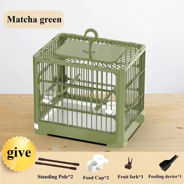 Portable Bird Container Bird Travel Carrier Bird Cage with Handle Large Space Breathable Foldable Bird Cage Set Bird Accessories