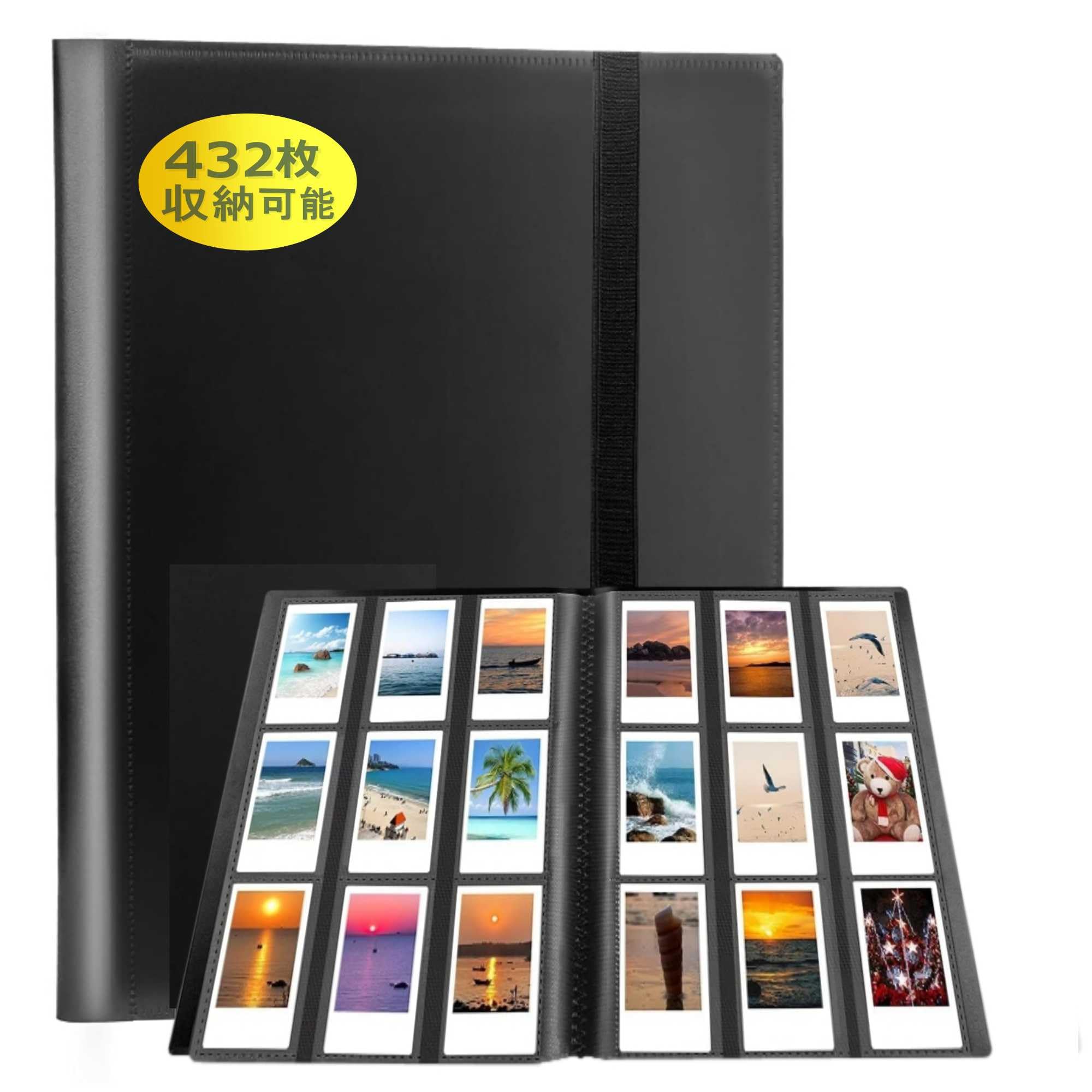

Anopono Instax Album, Instax Holder, Polaroid Photo Case, File, Storage, Large Capacity, 432 Sheets, Slim (Black)