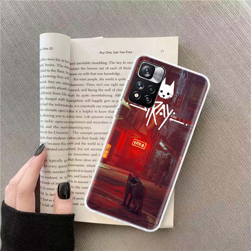 

Игровой чехол S-Stray Cat для телефона Redmi Note 13 12 Pro Plus 14 15 Pro 5G 11 11T 11E 11S 10 Pro 10S 9 9S, прозрачный ТПУ чехол Redmi Note 11S(11)4G