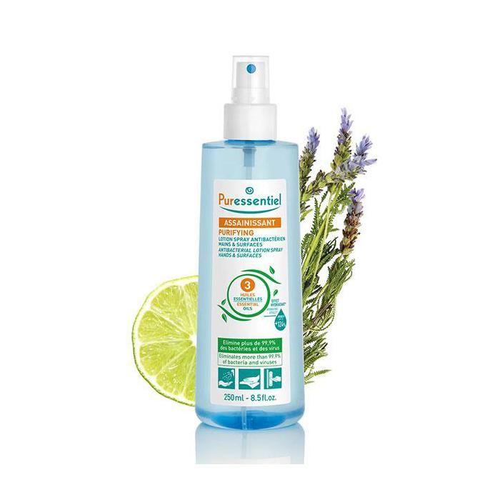 Puressentiel Assainissant Lotion Spray Anti Bactérien Mains et Surfaces 250Ml