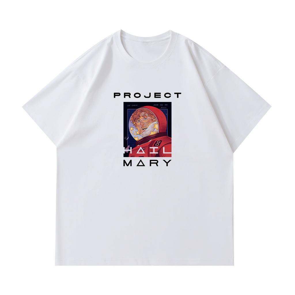 Movie Project Hail Mary Printed Shortsleeved Tshirt for Unisex and Women Made of Pure Cotton Shirt Material Summer T Shirt