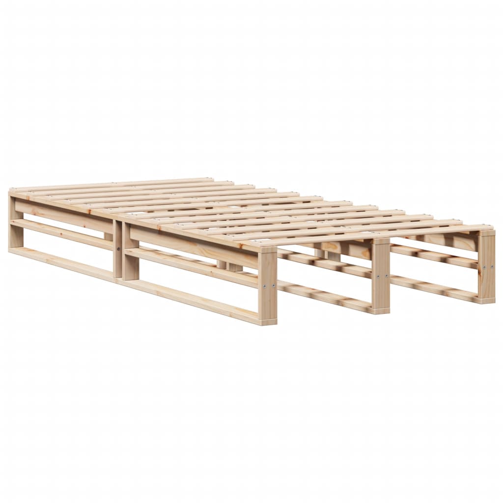 Vidaxl Bed Frame Without Mattress, 90X200 Cm, Solid Pine Wood