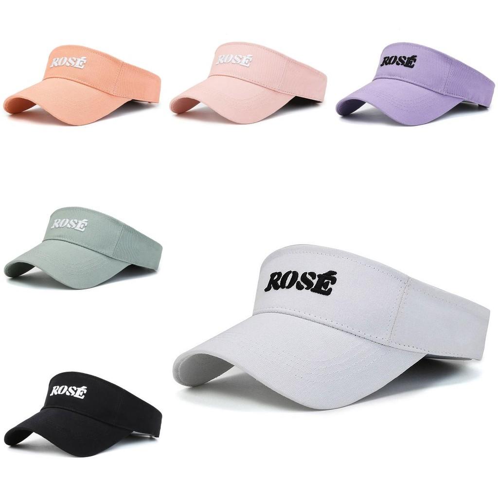 Letter Summer Rose Embroidery Baseball Cap Sporty Visor Cap Sun Gift Protection