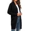 Damen-Strickjacke mit offener Vorderseite und Taschen