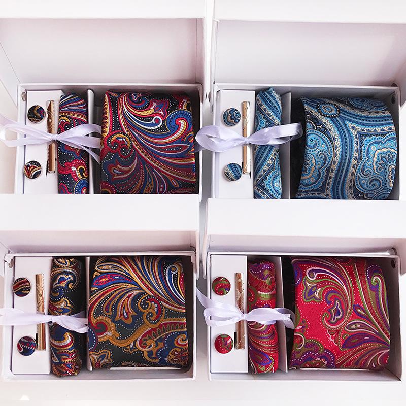 

2025 New Polyester Business Executive Men s Tie, 6-Piece Gift Set