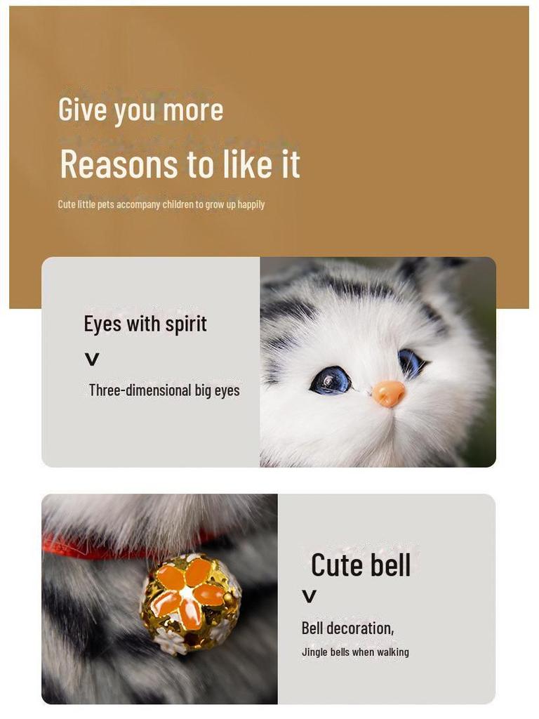Adorable Cat Figurine with Bell - Perfect Birthday Gift for Girlfriends, Kids, and Cat Lovers