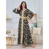 Women's Evening Gown: Stylish Long Dress Featuring Textured Floral Patterns and Gold Foil Accents