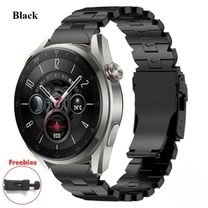 Pasek Tytanowy 22mm Do Huawei Watch4 Pro Luksusowa Bransoleta Do Huawei GT3 46mm Ultimate Do Samsung Watch Gear S3 45mm Metalowy Pasek