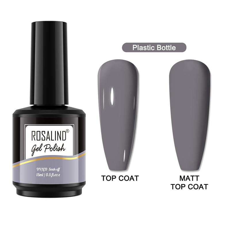 ROSALIND 15 ml semipermanenter Gel-Nagellack, matter Überlack, Gel-Lack