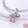 925 Silver Romantic Princess Pink Dress Lipstick Dancing Shoes Charm Beads For 3MM 925 Original Bracelet Jewelry