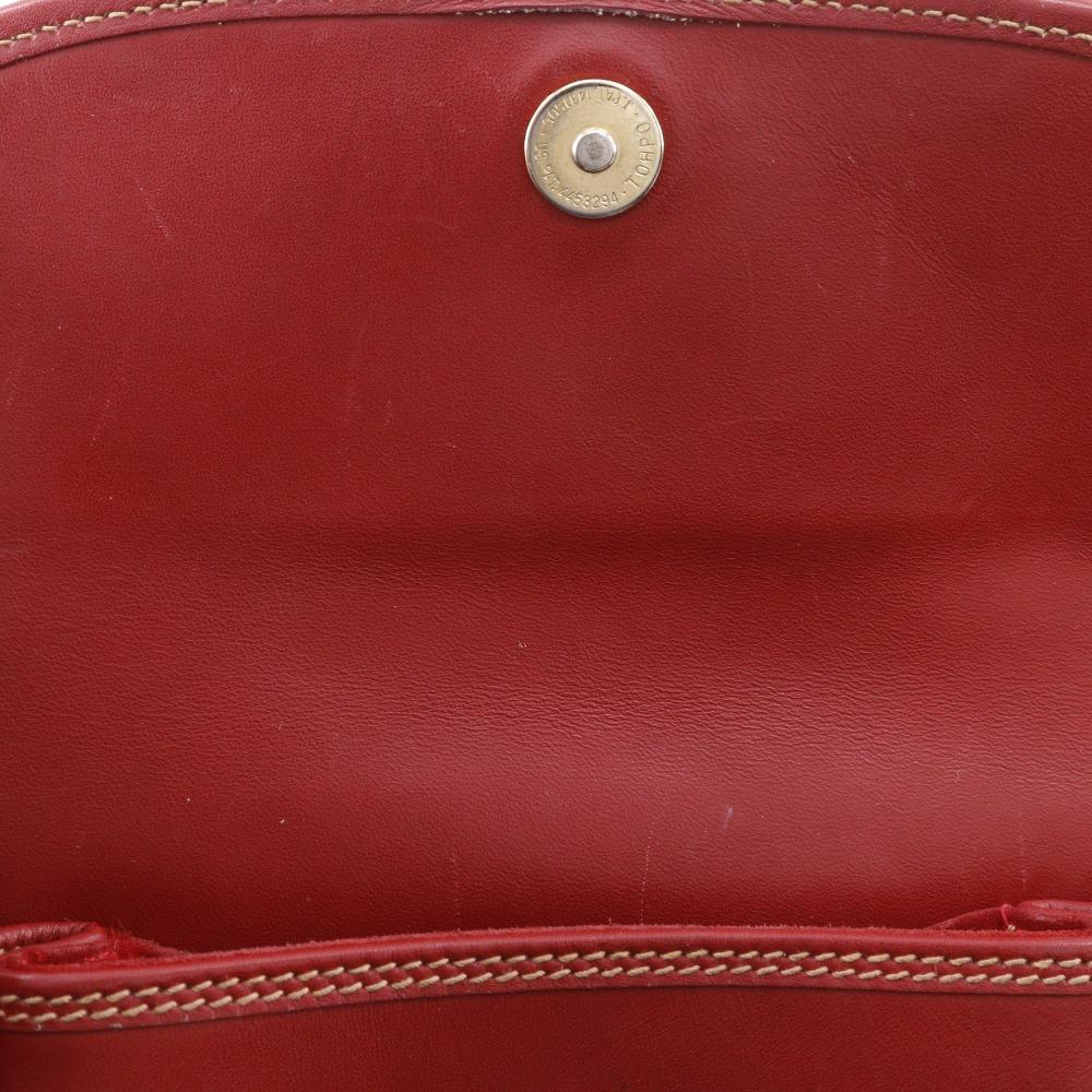 GUCCI Old Gucci Shoulder Bag 001.904.1059 Interlocking G Red Calfskin Women Used