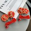 Red Spring Hair Pin Fortune Make a Fortune Hair Clip Fashion Kids' Bangs Clip  Lunar New Year