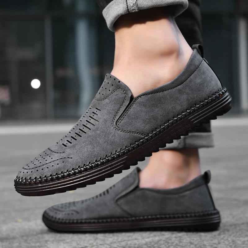 Men Loafers Lightweight Men's Driving Shoes Brand Anti-Slip Comfortable Flat Shoes Designer Rubber Sole Breathable Shoes